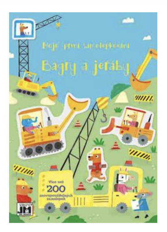 Bagry a jeřáby - moje první samolepkování