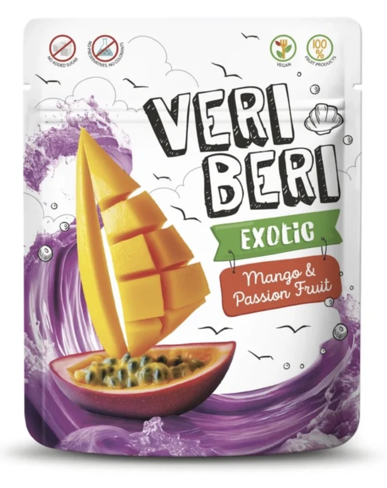 Veri Beri Ovocné stripsy Mango a Marakuja 50 g
