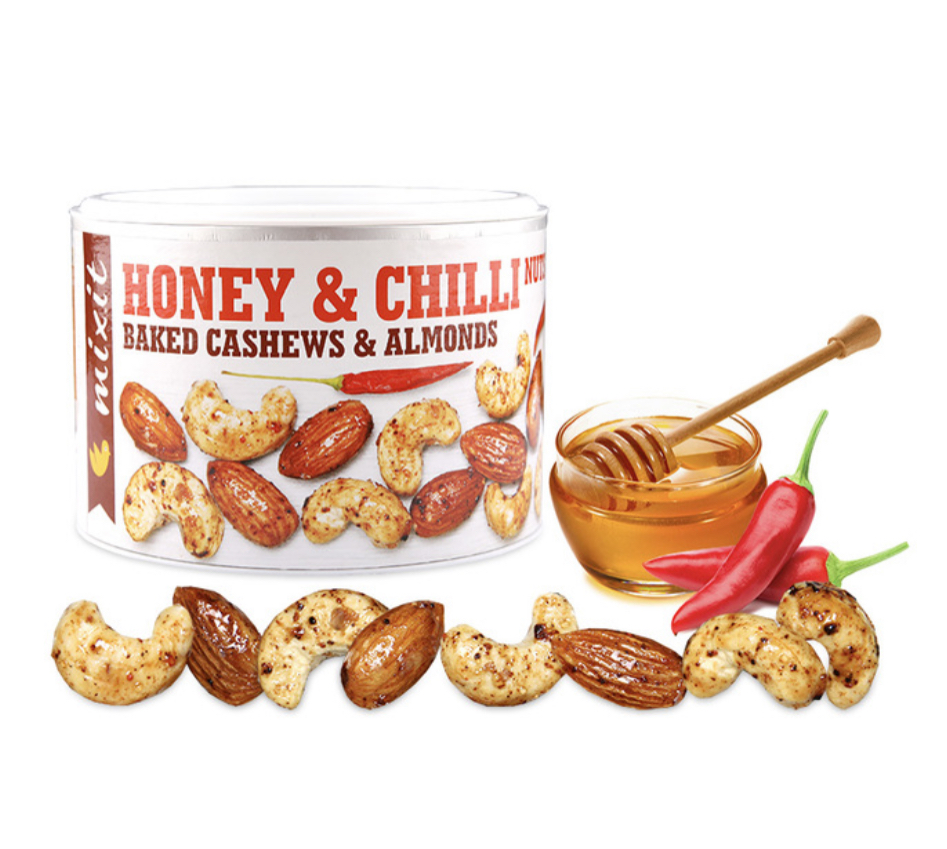 Oříšky z pece med a chilli 140g