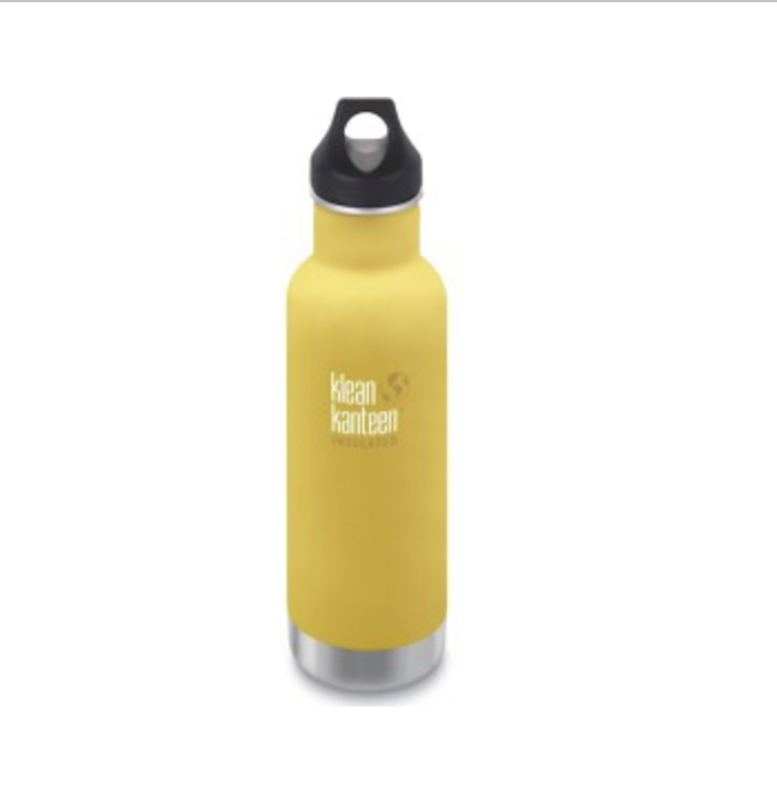 Nerezová termolahev Klean Kanteen Insulated Classic w/Loop Cap - lemon curry 592 ml