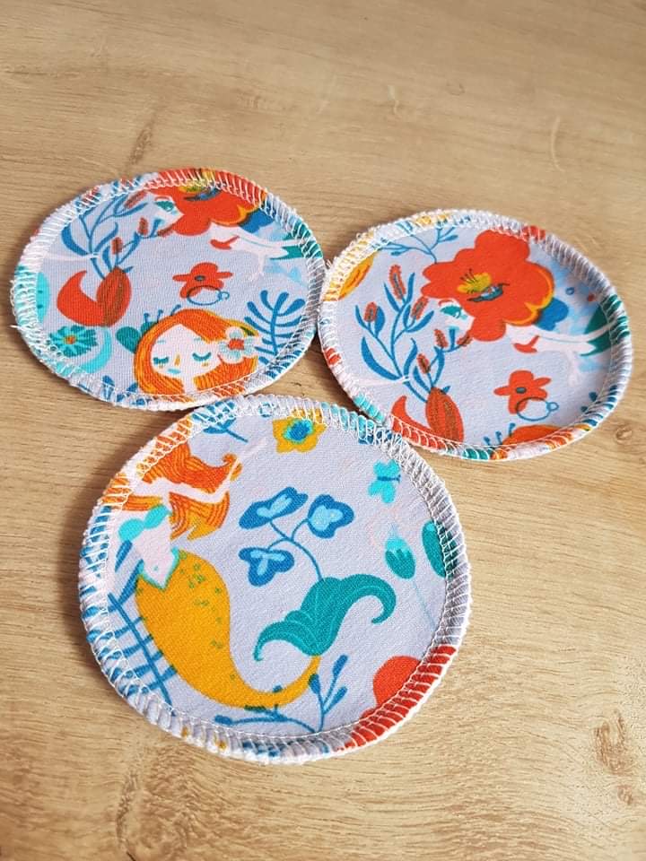 SET 3ks - Odličovací pratelné tamponky - mořská panna