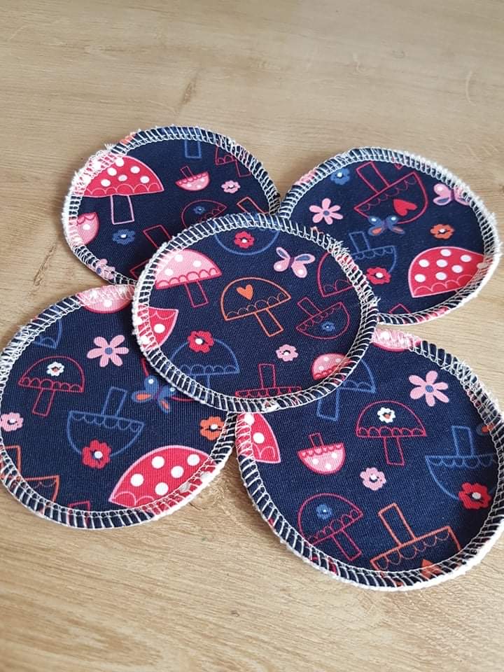 SET 5 Ks - Odličovací pratelné tamponky Houbičky