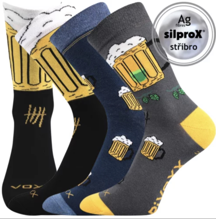 Ponožky PiVo - SET 3ks VOXX se stříbrem
