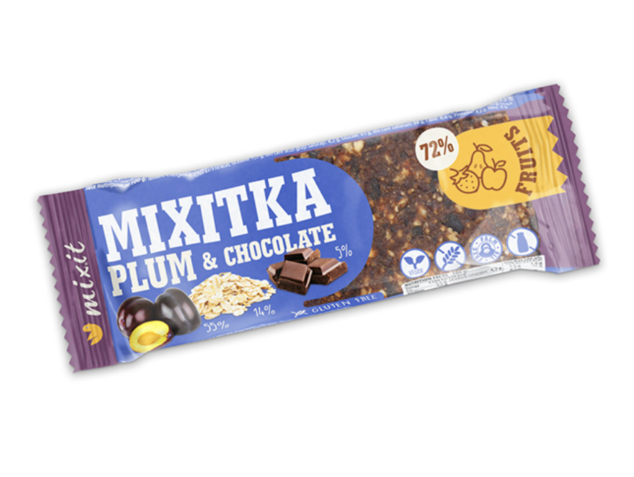 Mixitka BEZ LEPKU - Švestka + čokoláda 46g