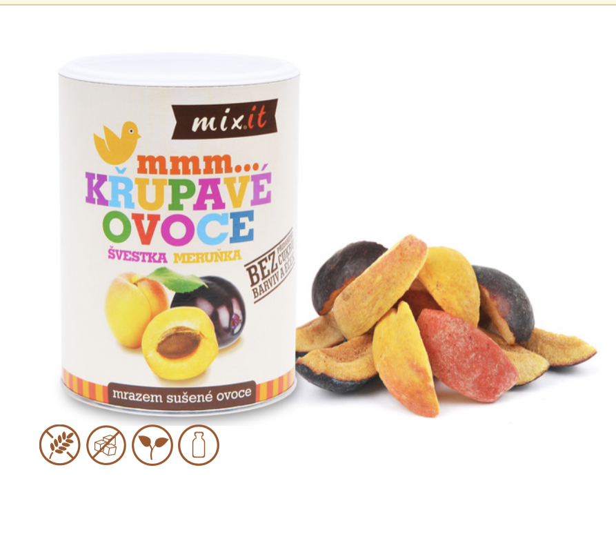 Meruňka/švestka křupavé ovoce 65g exp 7.6.2023