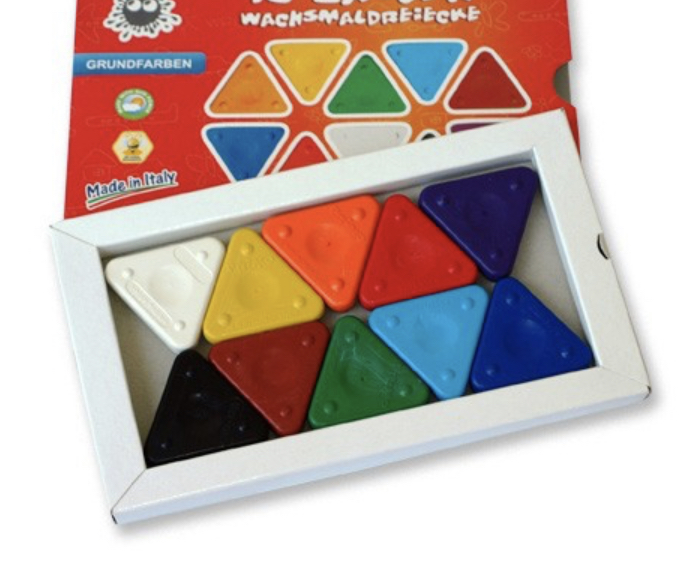 Voskovky trojboké MAGIC BASIC, sada 10ks, mix barev