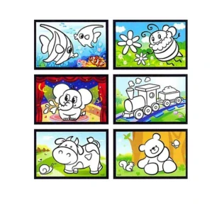 Kouzelné malování vodou - ŠTĚTCEM PLNĚNÝM VODOU 2 obrázky- OPAKOVACÍ OMALOVÁNKY