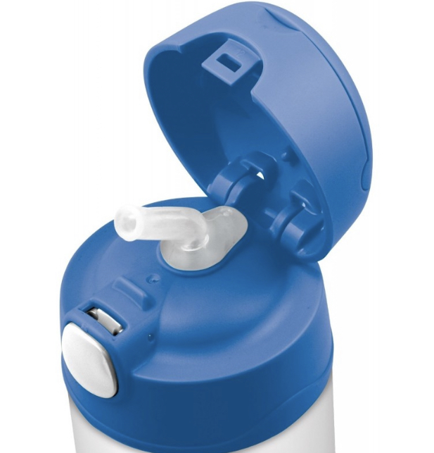 Dětská termoska s brčkem - stavební stroje 355ml