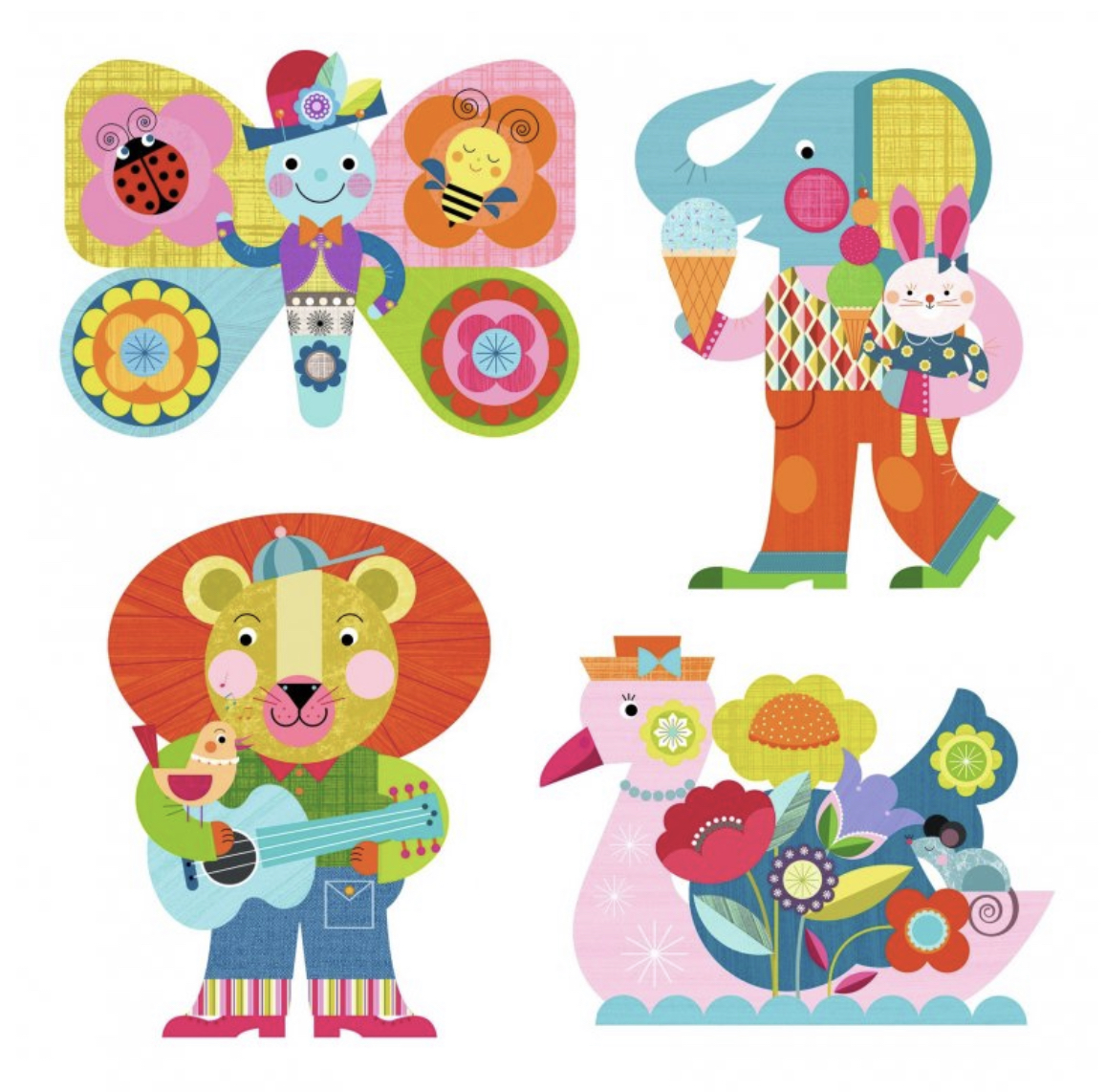 DJECO Vodní omalovánky Duhová zvířátka