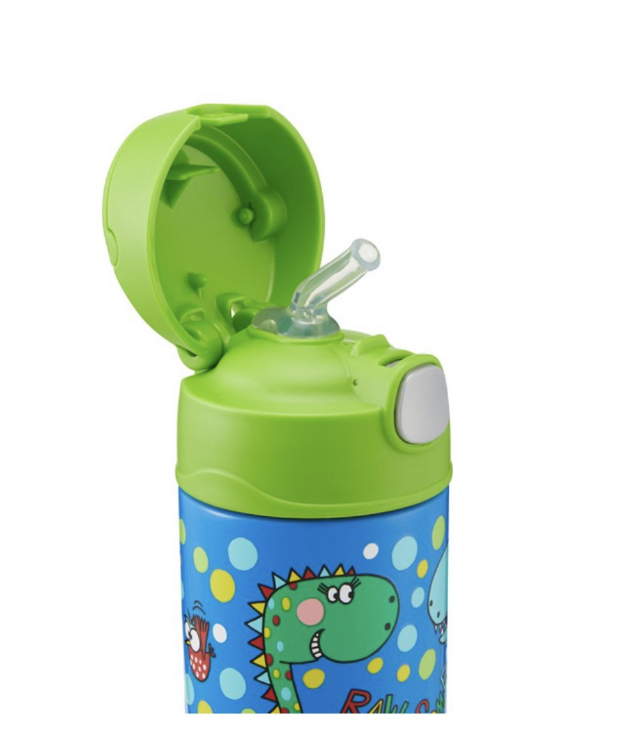 Dětská termoska s brčkem - dinosaurus