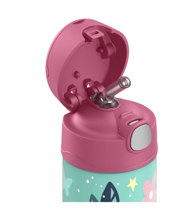 Dětská termoska s brčkem - divoké květiny