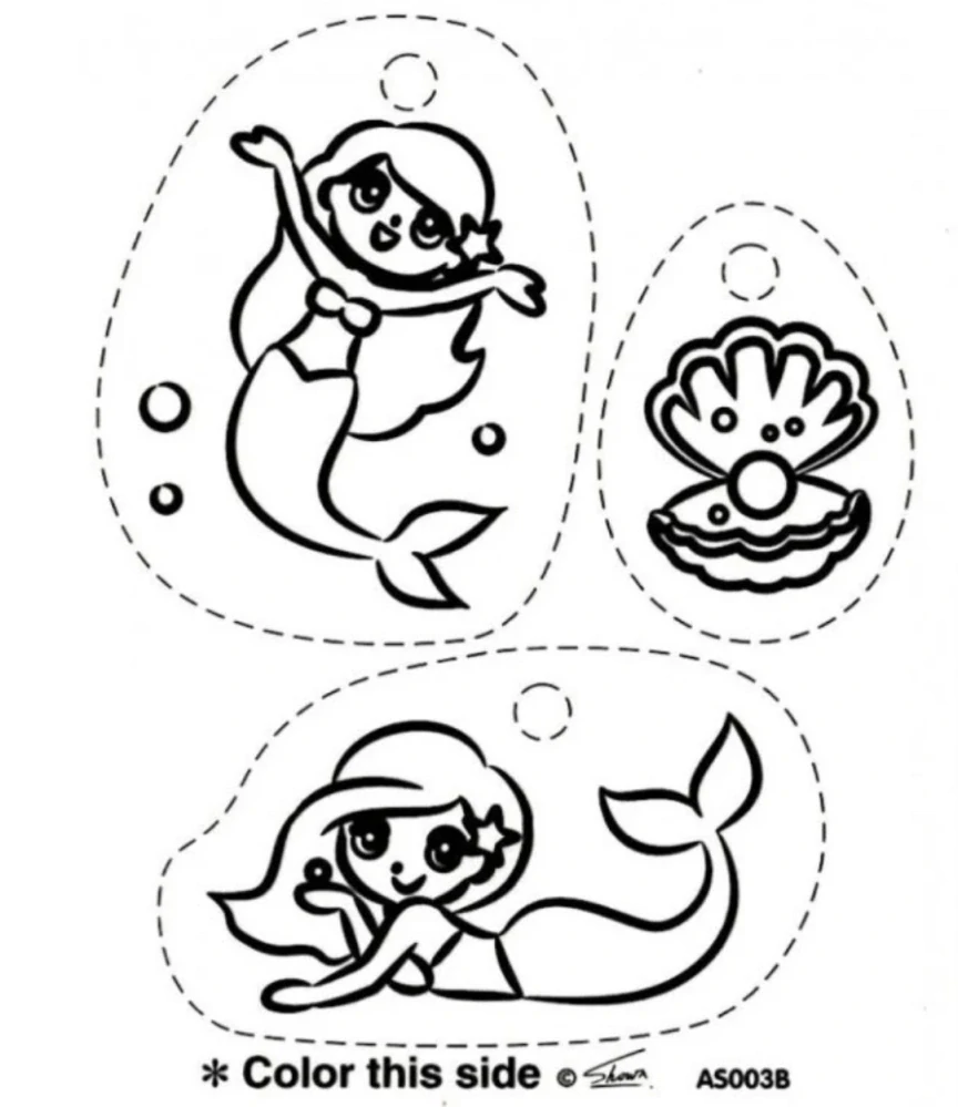 Smršťovací obrázek - Mořské víly