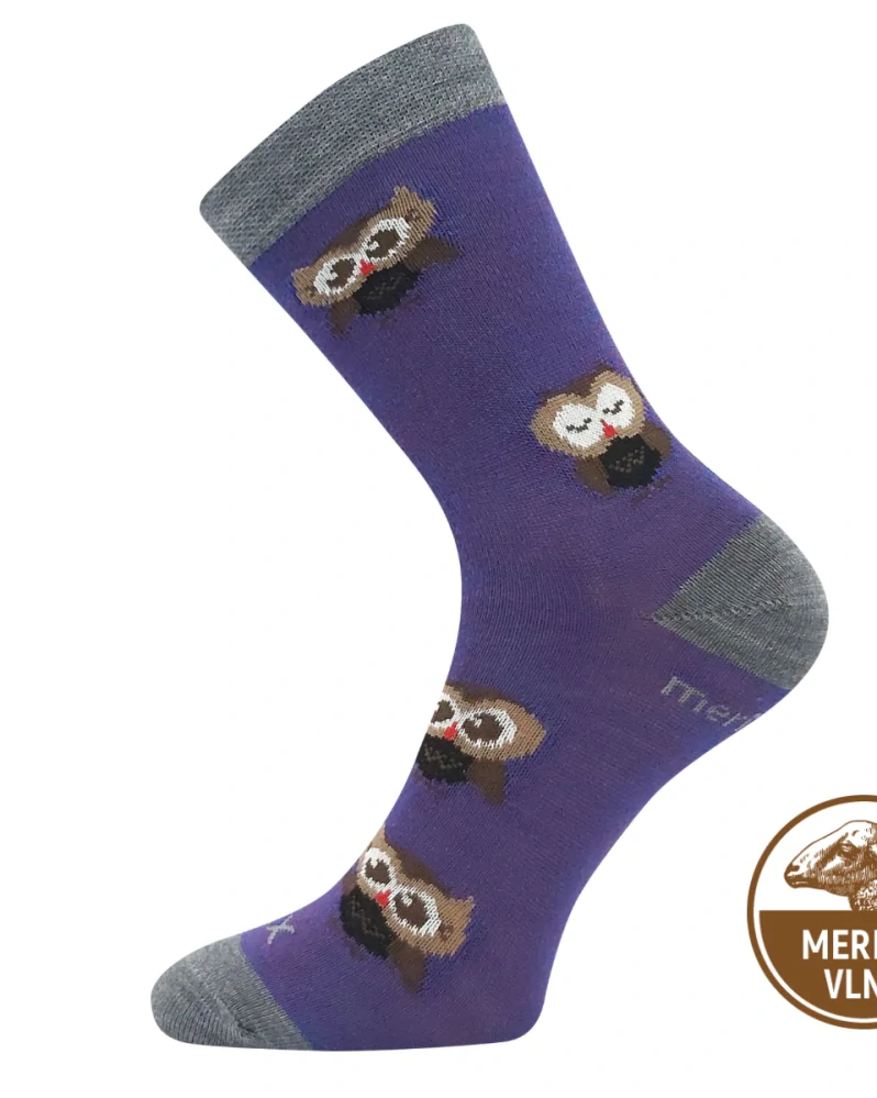 Ponožky dětské slabé z merino 45% SOVIK s ionty stříbra