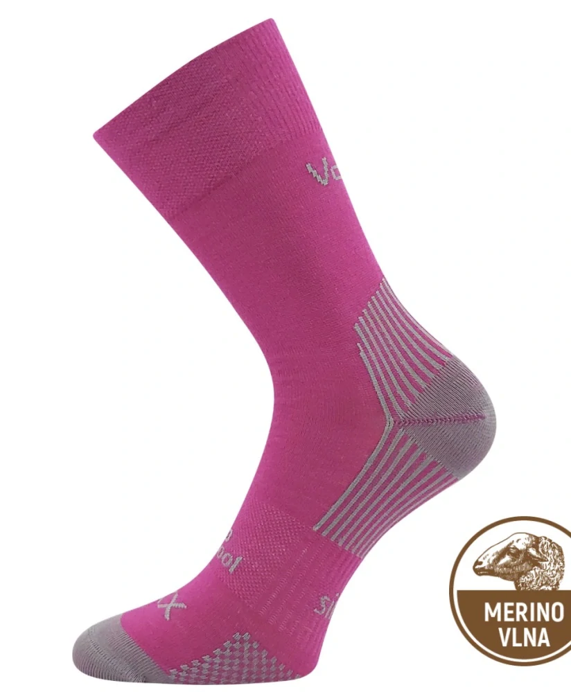 OPTIMUS merino 45% se stříbrem - celoroční FUXIA