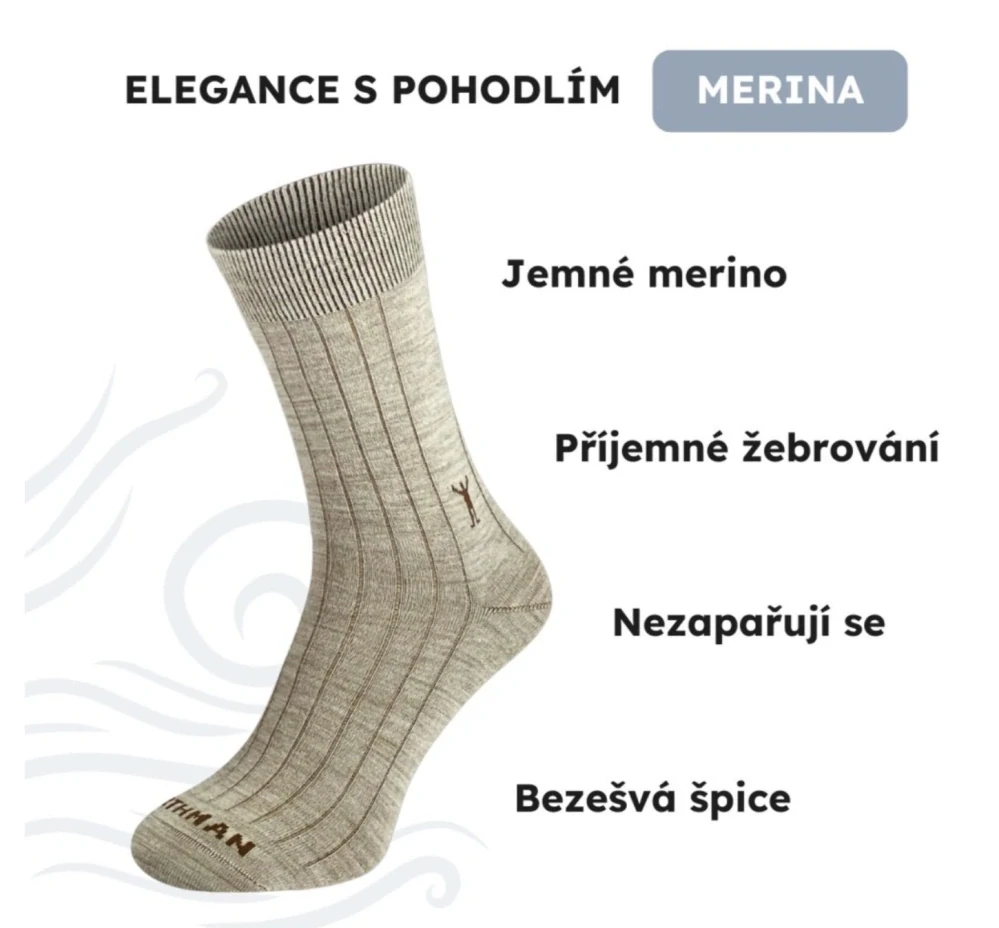 Northman 60%merina DINO 4ks - hnědá