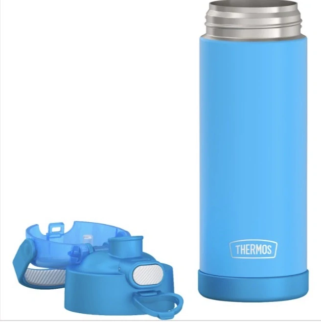Dětská termoska s hydratačním uzávěrem - neonově modrá