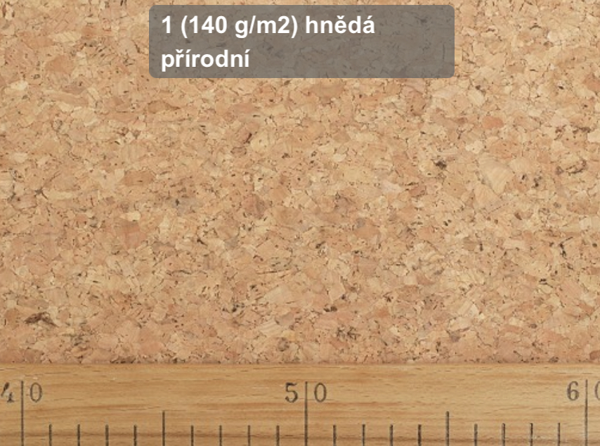 Korek - látka metráž cena za 0,5m