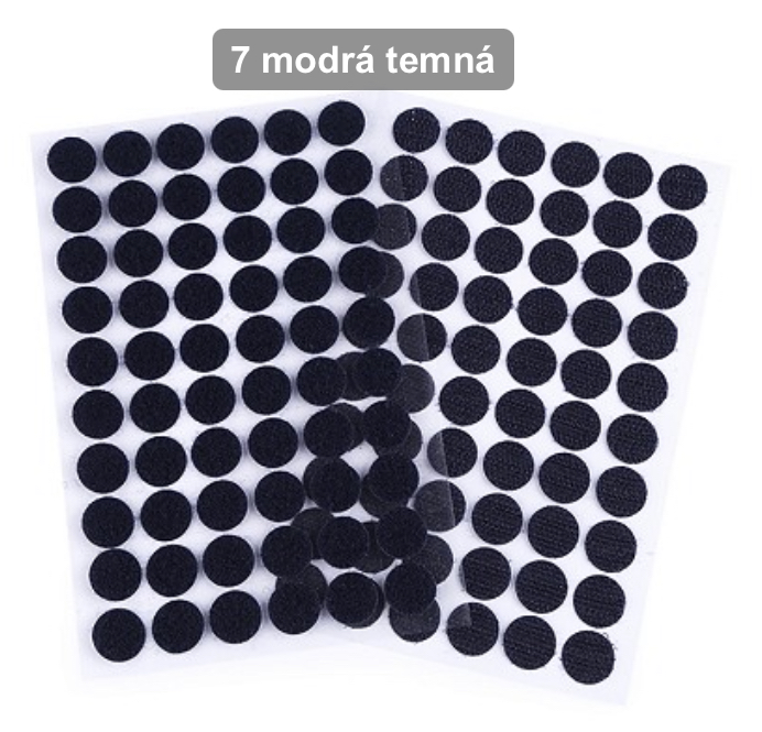 Suchý zip, samolepící kolečka průměr 15mm
