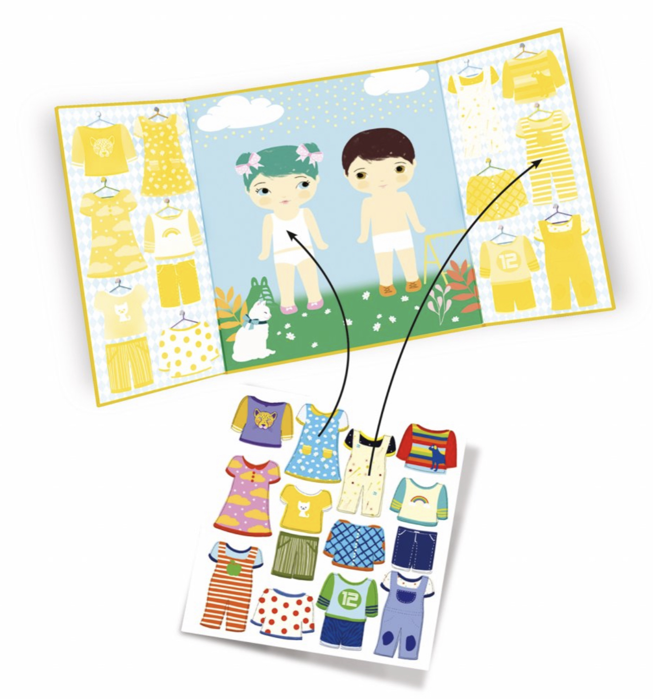 Samolepky přemístitelné - Oblečení