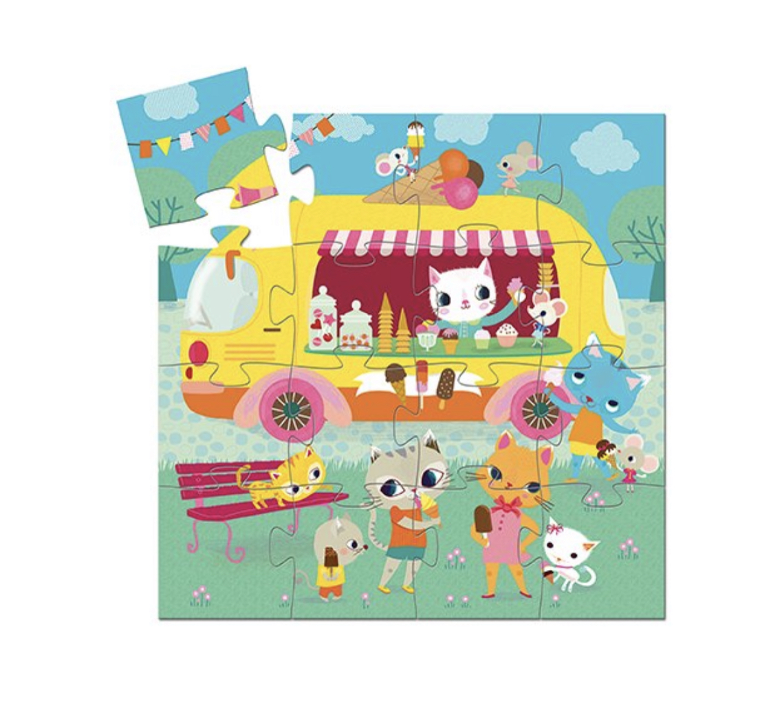 Puzzle Zmrzlina jede - 16 dílků