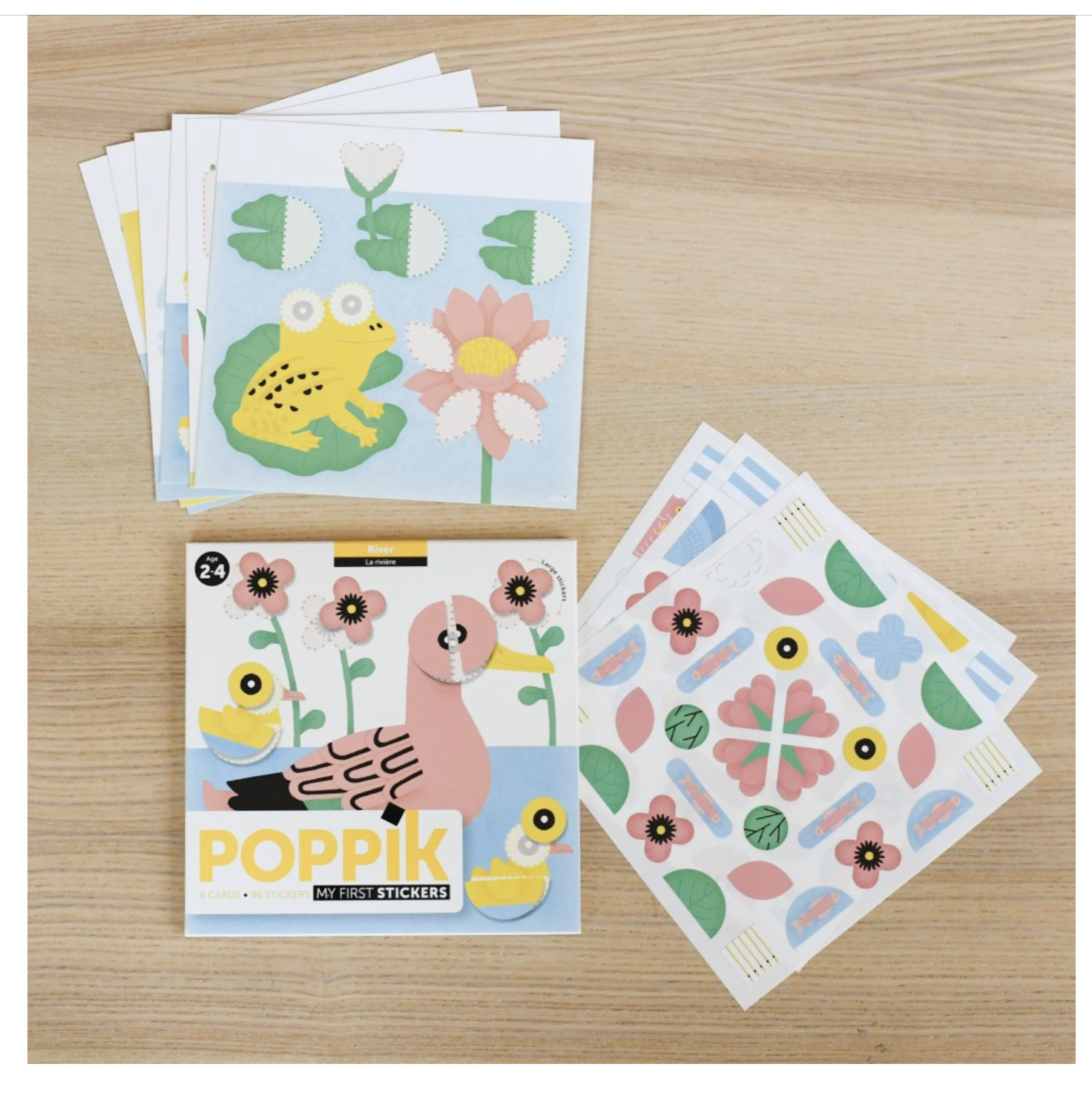 Přemístitelné samolepky - POPPIK Moje první samolepky Na řece