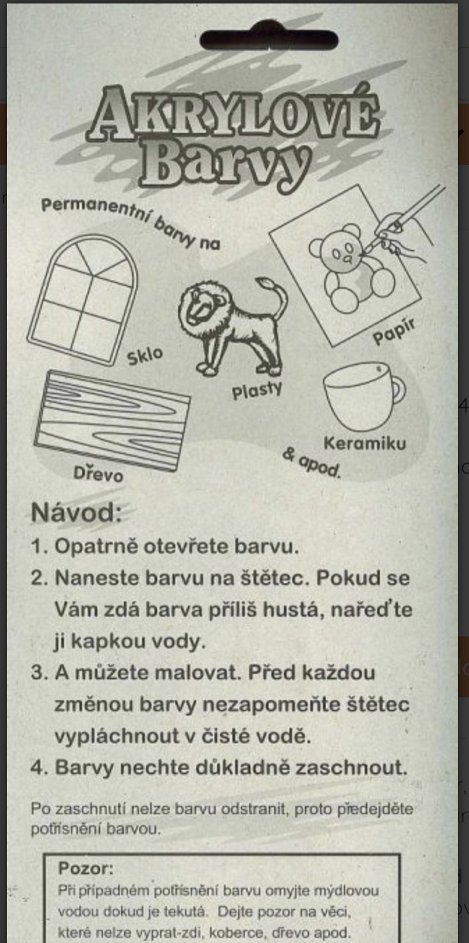 Akrylové barvy 12ks vhodne i na kameny