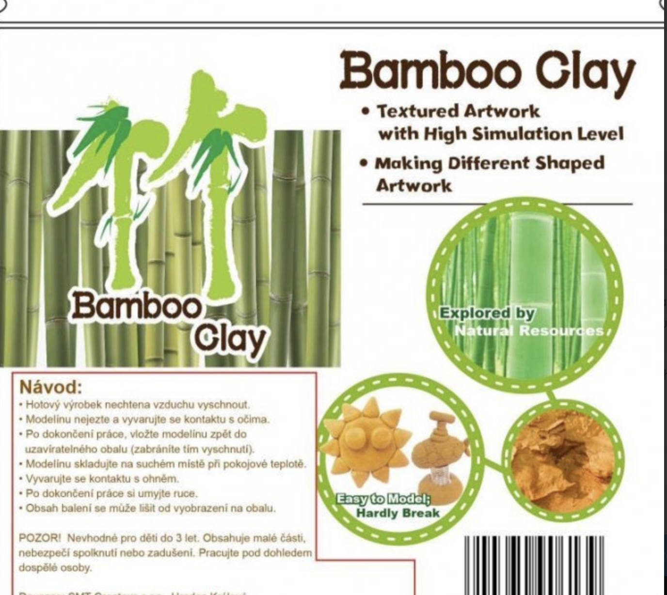 Bambusová modelína 200g