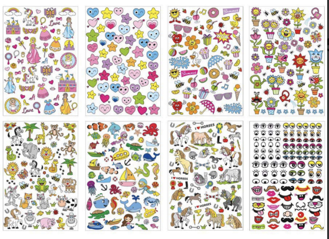 Samolepky - princezny, 500 ks