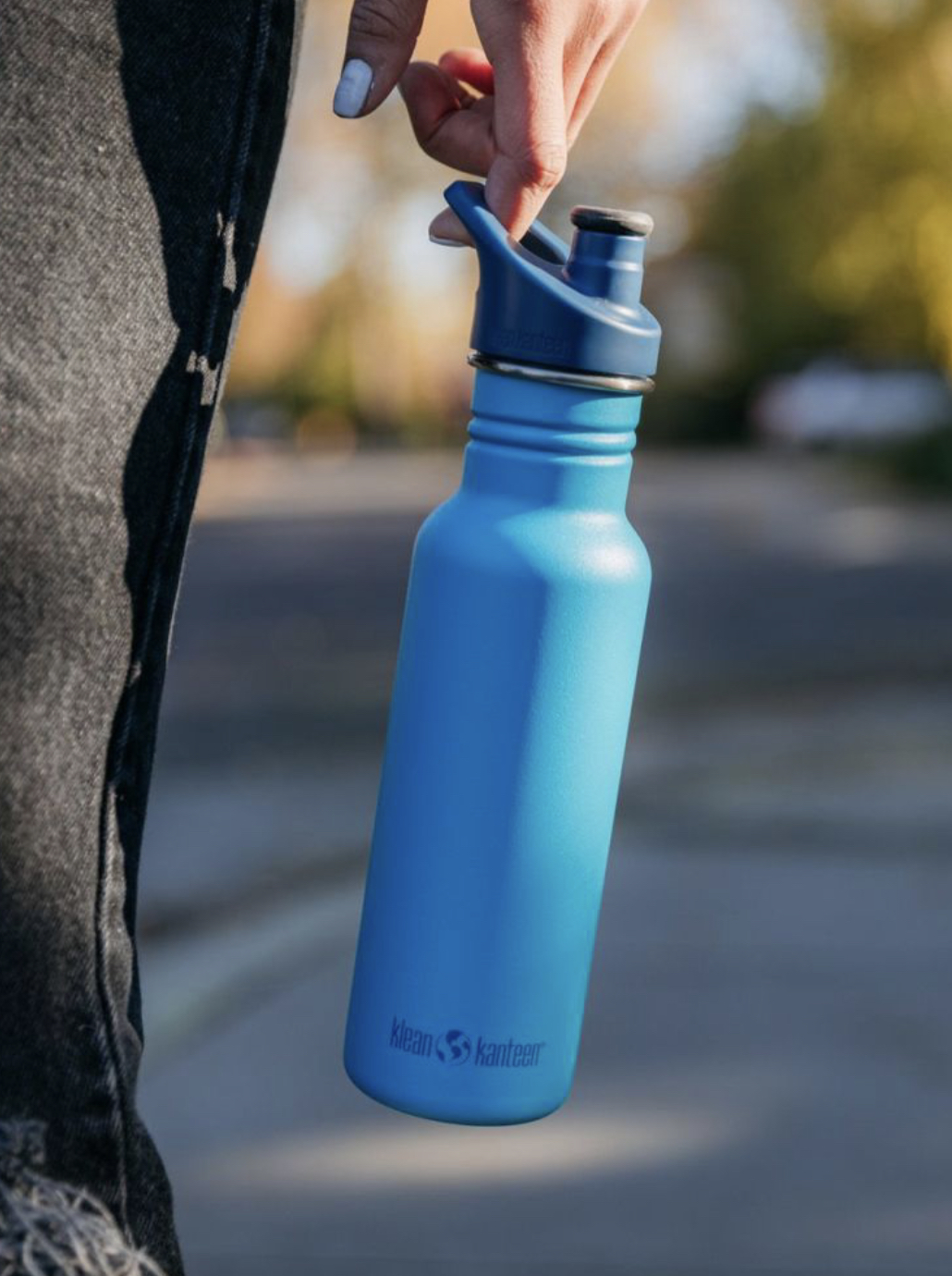 Nerezová lahev Klean Kanteen Classic Narrow w/Sport Cap - hawaiian ocean 532 ml