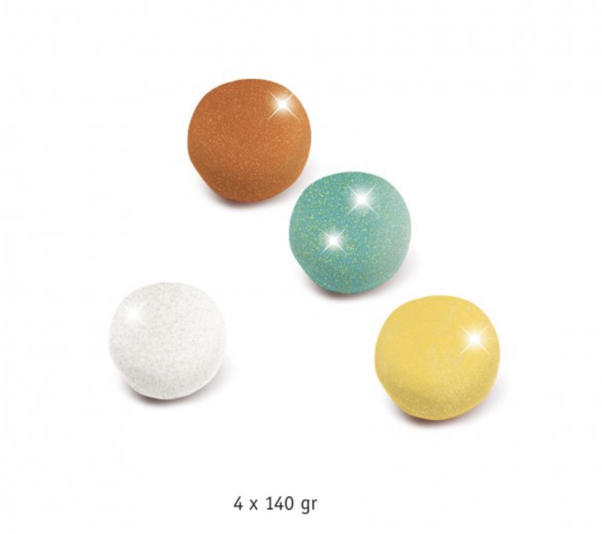 Barevná metalická modelína s odlesky