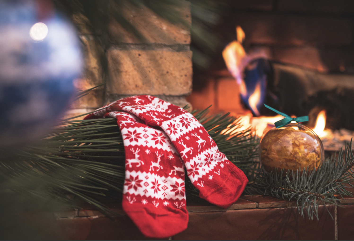 Ponožky v baňce červená 