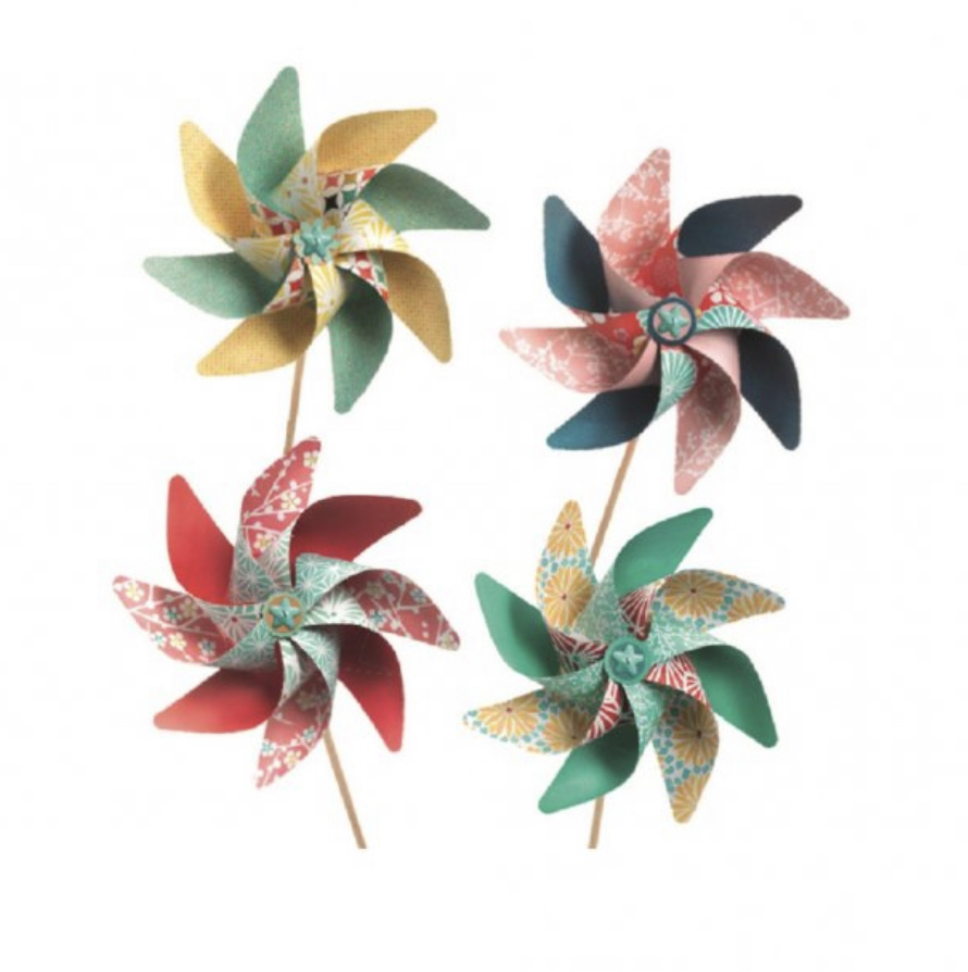 DIY Puntíkové větrníky k dotvoření