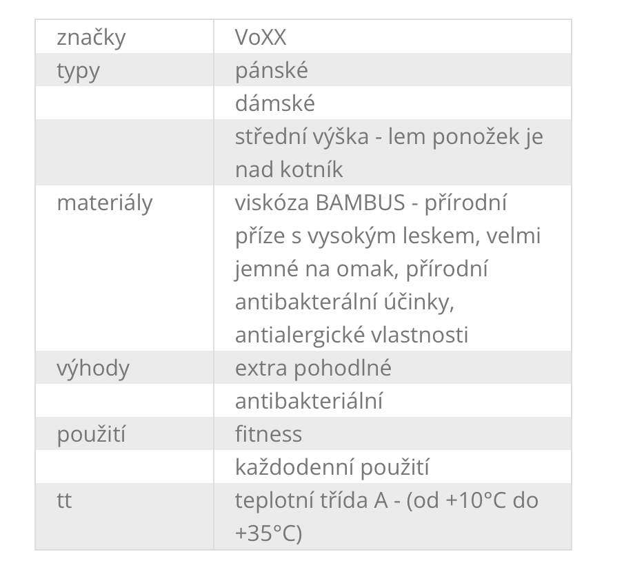 Ponožky Brox černá Bambus VOXX 