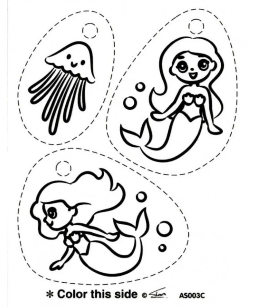 Smršťovací obrázek - Mořské víly