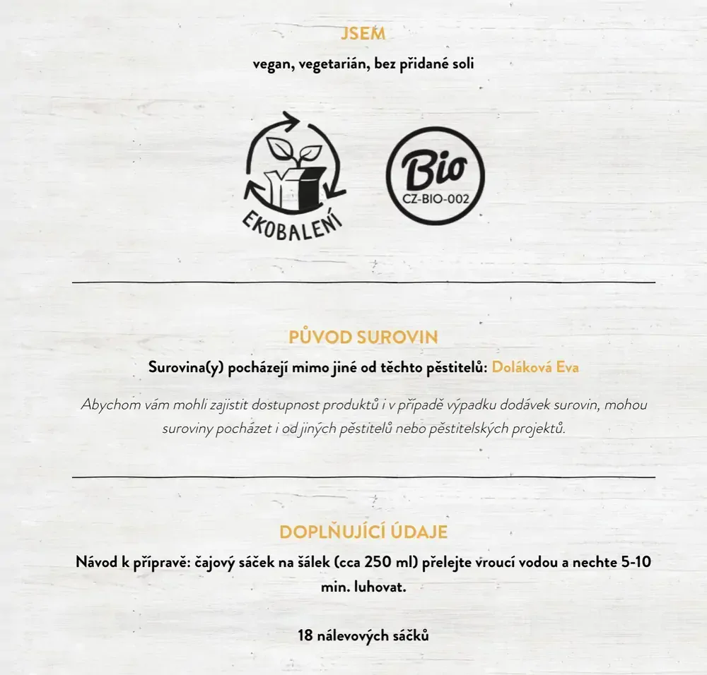 Dobrá nálada čaj porcovaný BIO 27g