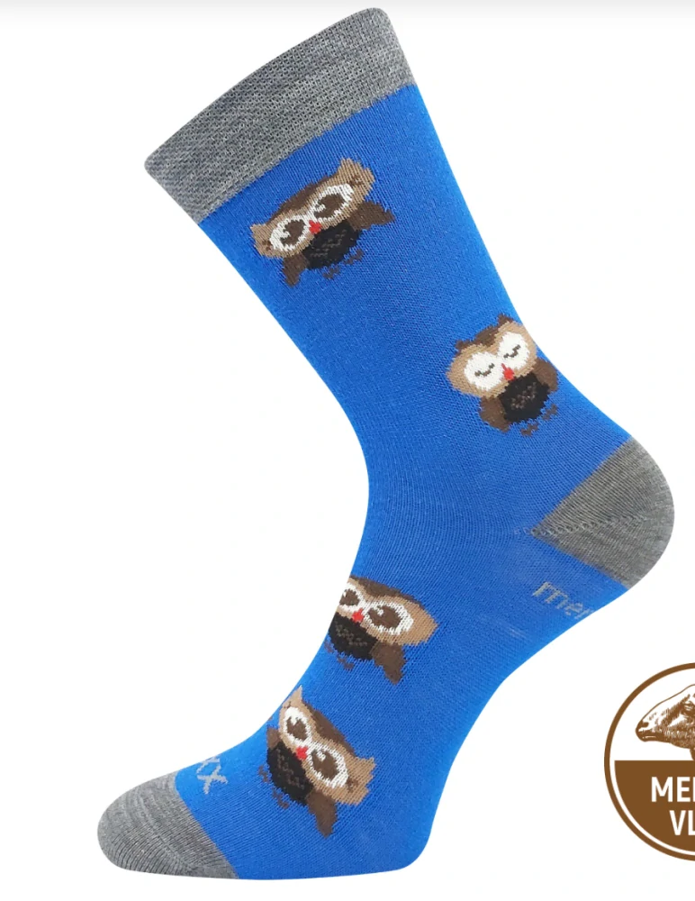 Ponožky dětské slabé z merino 45% SOVIK s ionty stříbra