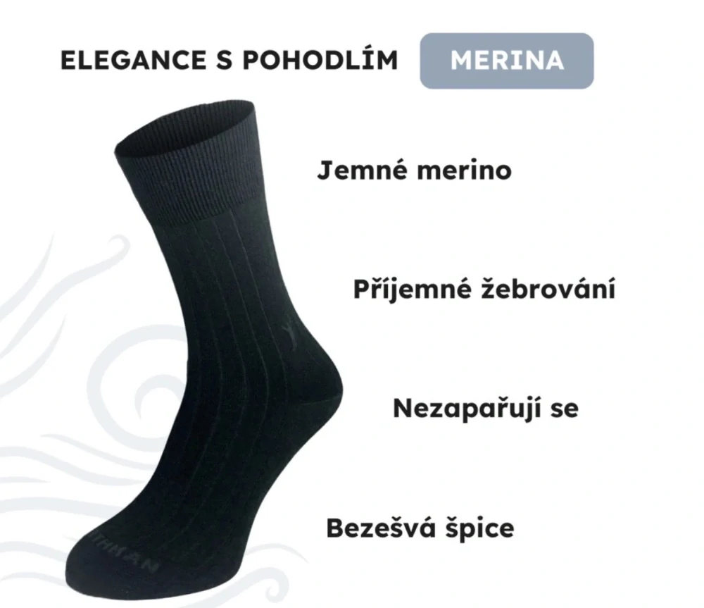 Northman 60%merina DINO 4ks - tmavě šedá