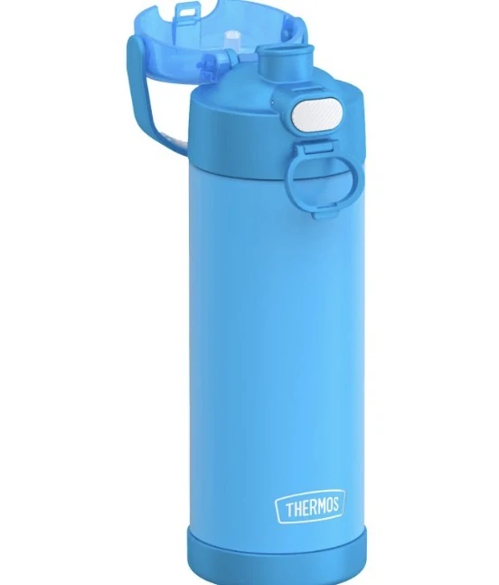 Dětská termoska s hydratačním uzávěrem - neonově modrá