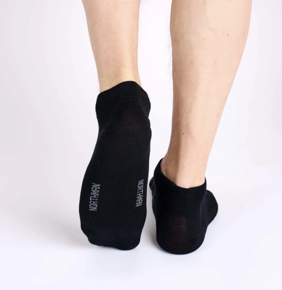 Summer 54% Merino 3-pack černé - nízké letní ponožky