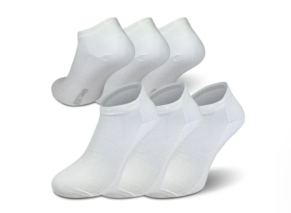 Summer 54% Merino 3-pack bílé - nízké letní ponožky
