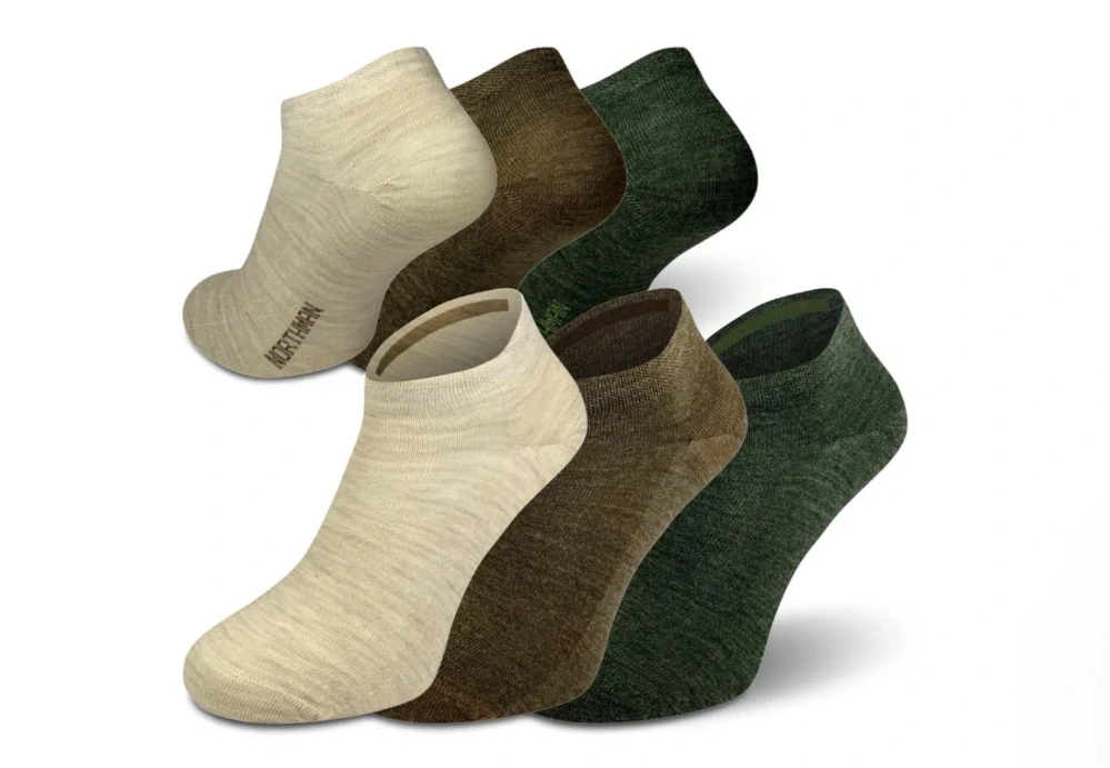 Summer 54% Merino 3-pack hnědá - nízké letní ponožky