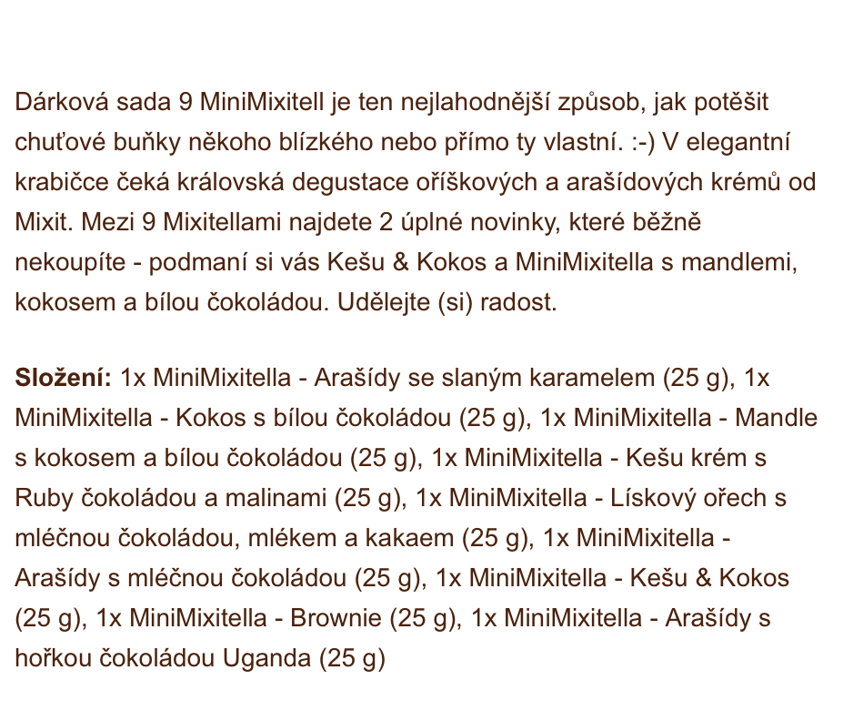 Dárková sada minimixitel 9ks 225g