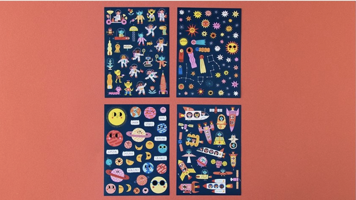 Samolepky snímatelné - Vesmír 