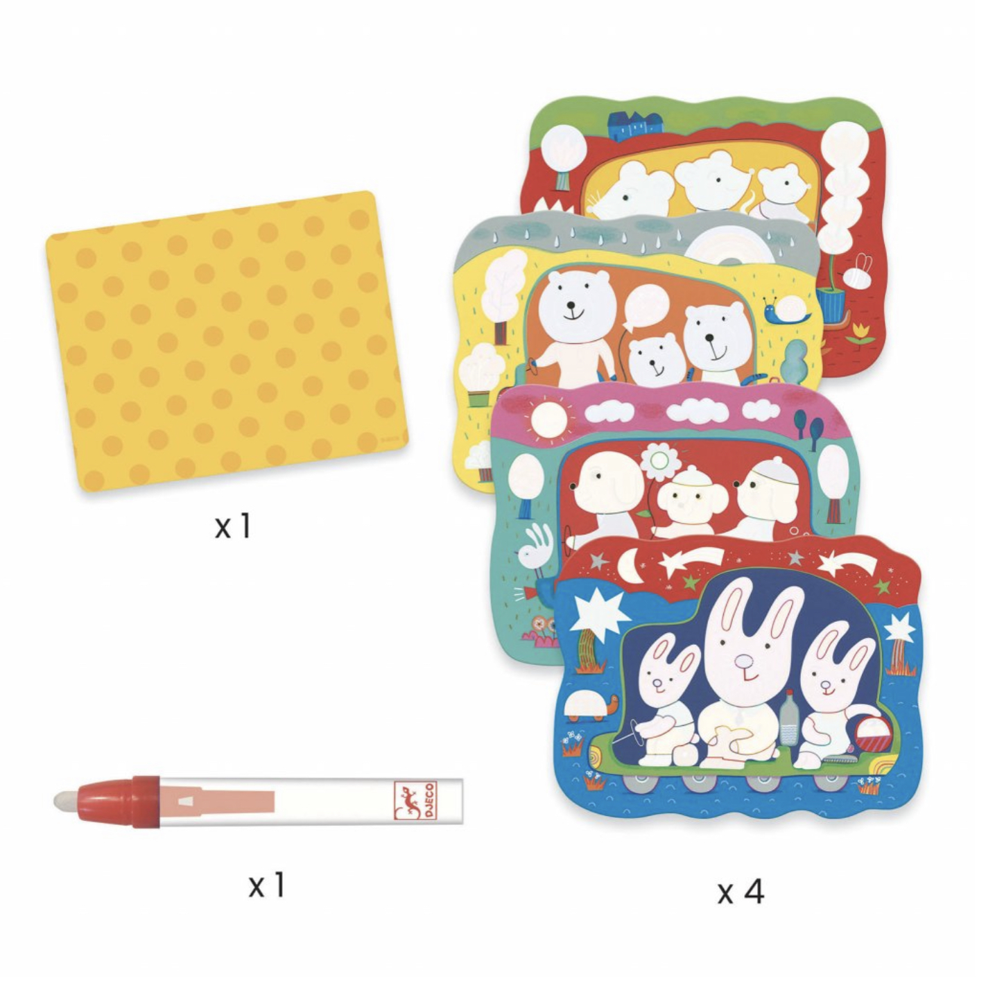 Vodní omalovánky - Rodina na silnici  