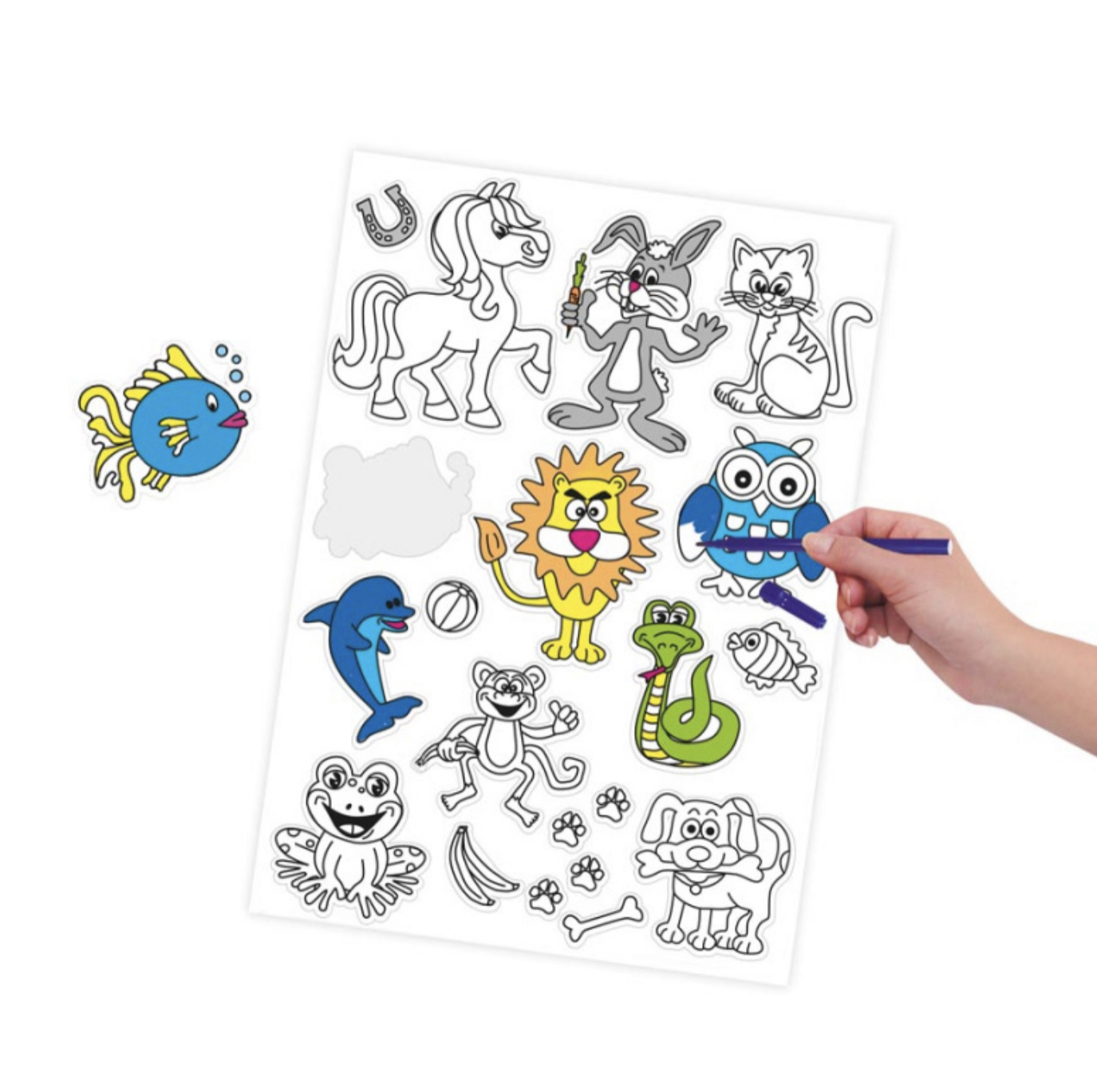 Samolepky - k vybarvování , 160 ks