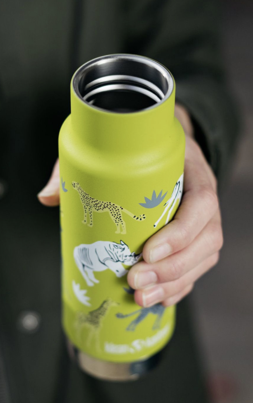 Dětská nerezová termolahev Klean Kanteen Insulated Kid Classic Narrow w/Kid Sport Cap - SAFARI 355ml