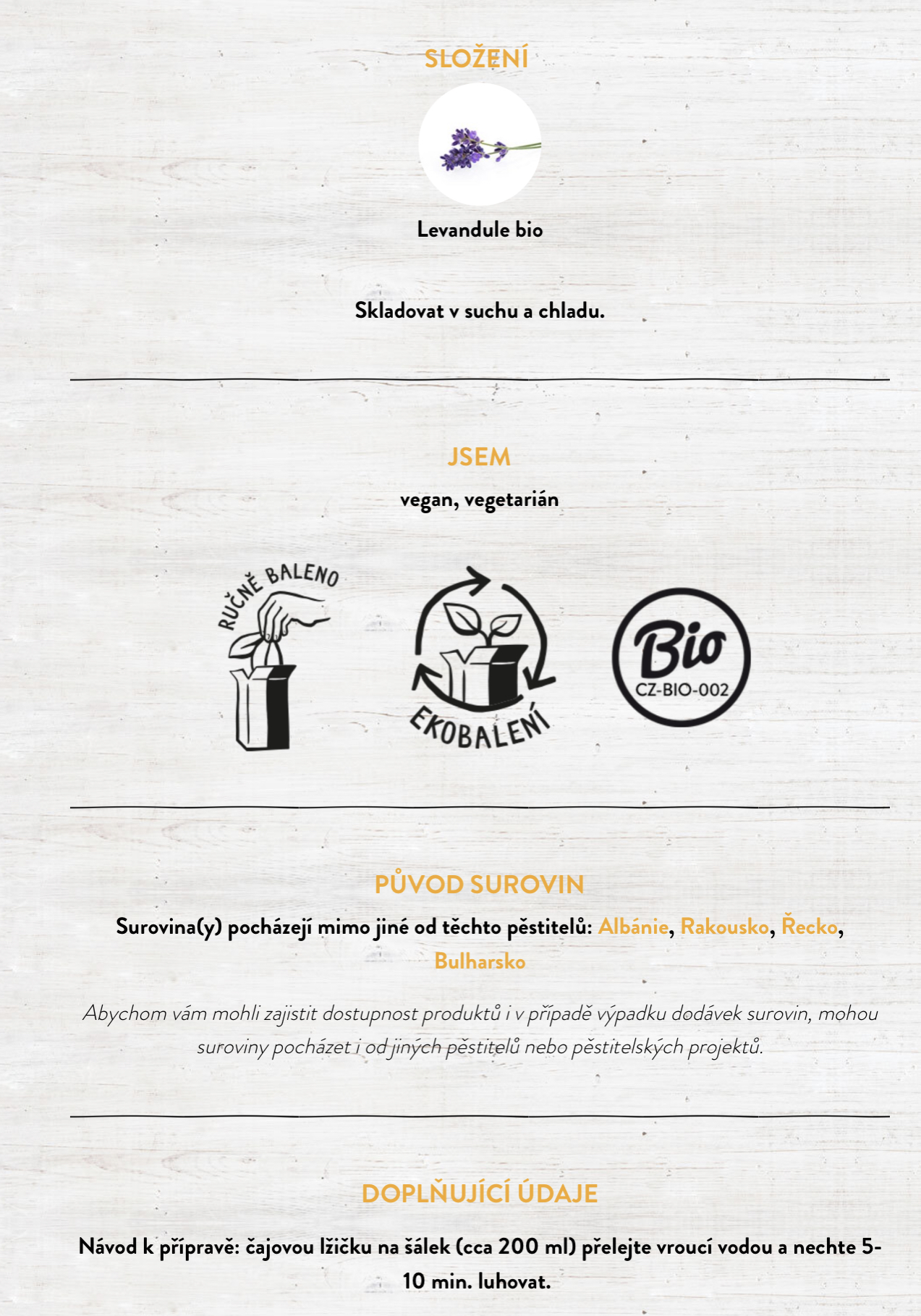 Levandule sypaná 70g BIO