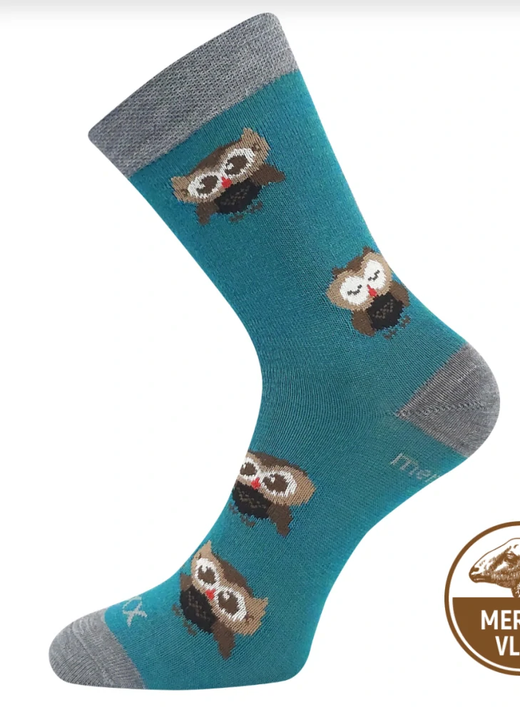 Ponožky dětské slabé z merino 45% SOVIK s ionty stříbra