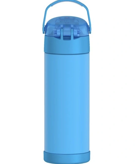 Dětská termoska s hydratačním uzávěrem - neonově modrá
