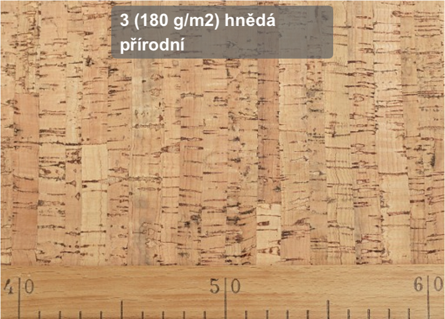 Korek - látka metráž cena za 0,5m